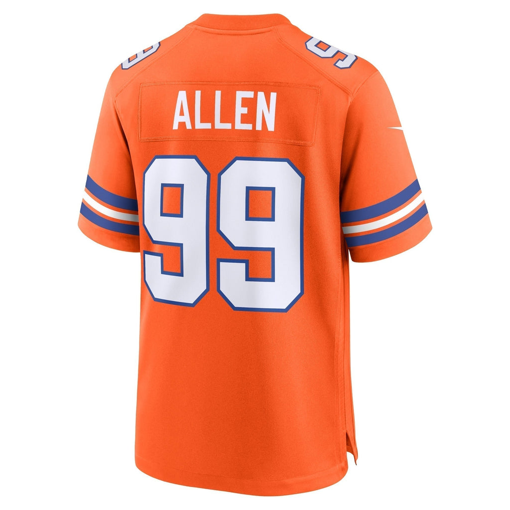Zach Allen Denver Broncos  Mile High Collection 1977 Throwback   Game Jersey - Orange