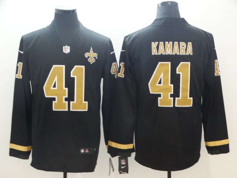 Men's New Orleans Saints #41 Alvin Kamara Black Alternate Game Jersey1