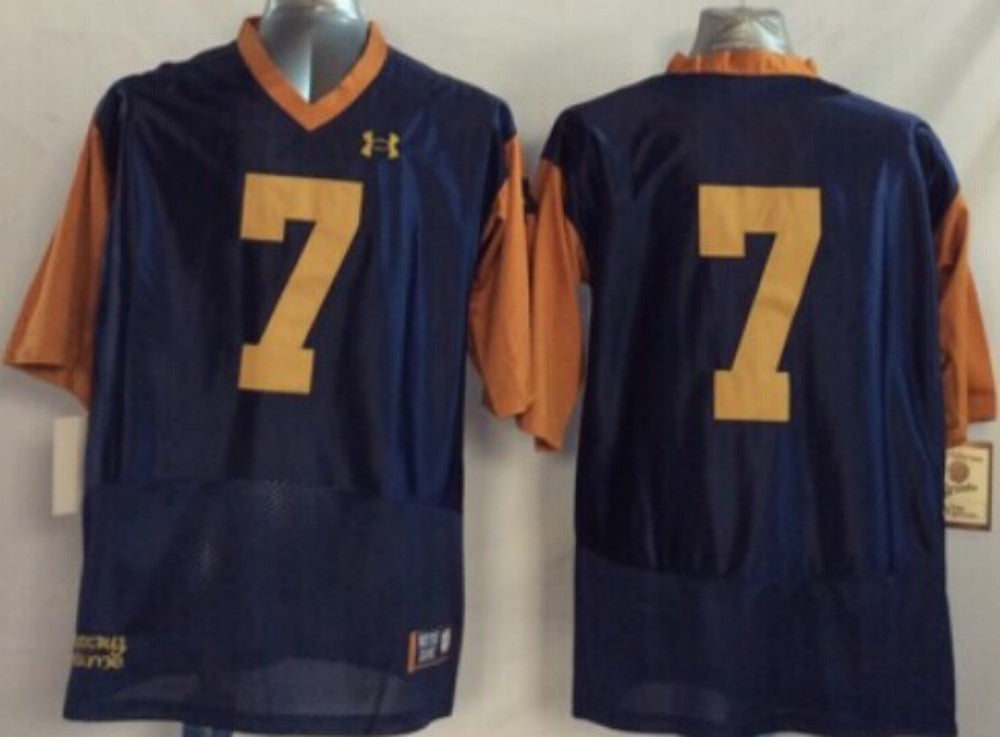 Men's Notre Dame Fighting Irish Joe Theismann Navy Player Game Jersey