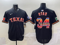 Men's Texas Rangers Nolan Ryan Black Replica Player Jersey