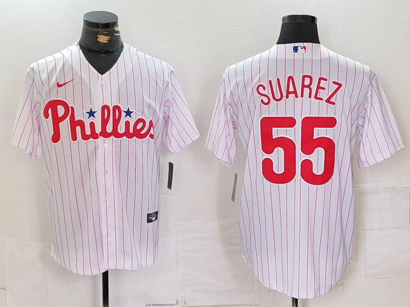 Men's Philadelphia Phillies Ranger Suarez White Home Replica Player Jersey
