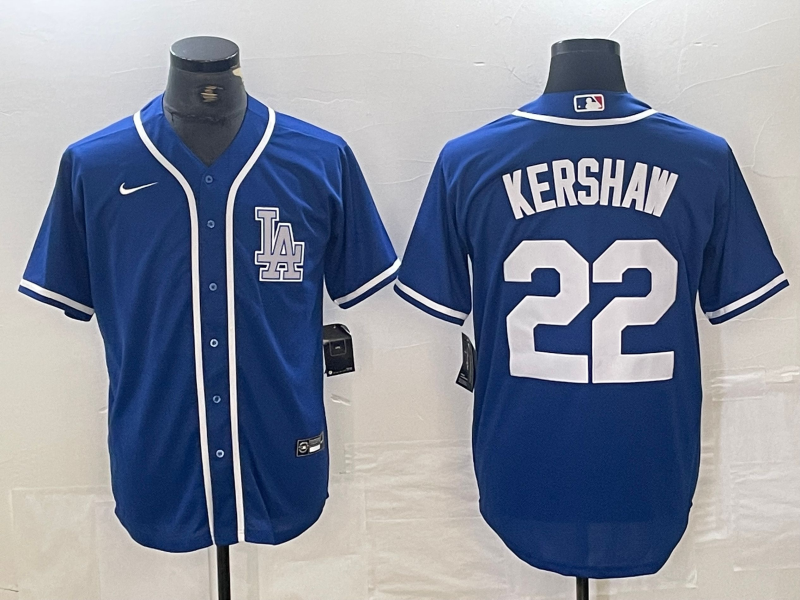 Men's Los Angeles Dodgers Clayton Kershaw Blue Limited Player Jersey