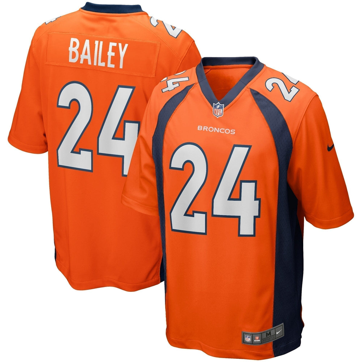 Champ Bailey Denver Broncos  Game Retired   Jersey - Orange