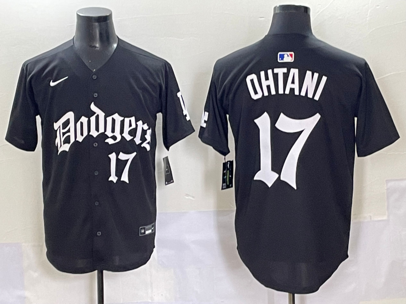 Men's Los Angeles Dodgers Shohei Ohtani Black Alternate Game Jersey