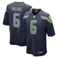 Men's Seattle Seahawks Jalen Milroe  College Navy 2025  Draft Game Jersey