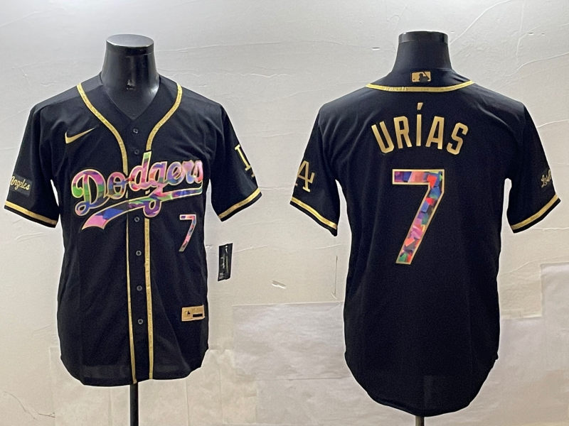 Men's Los Angeles Dodgers Julio Urias Black Limited Player Jersey