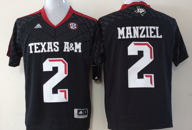 Men's Texas A&M Aggies Johnny Manziel Black Player Jersey