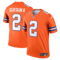 Patrick Surtain II Denver Broncos  Mile High Collection 1977 Throwback   Legend Jersey - Orange