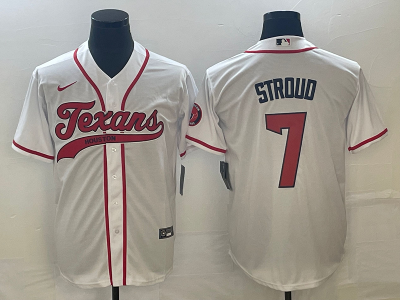 Men's Houston Texans C.J. Stroud White Game Jersey Joint Edition