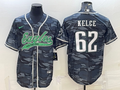 Men's Philadelphia Eagles Jason Kelce Grey Camouflage Game Jersey Joint Edition