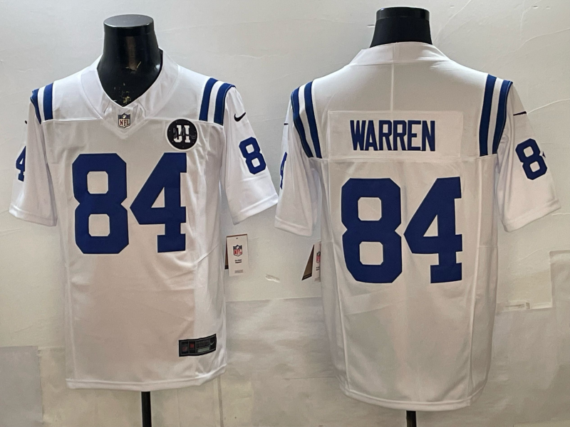 Men's Indianapolis Colts Tyler Warren White Game Jersey