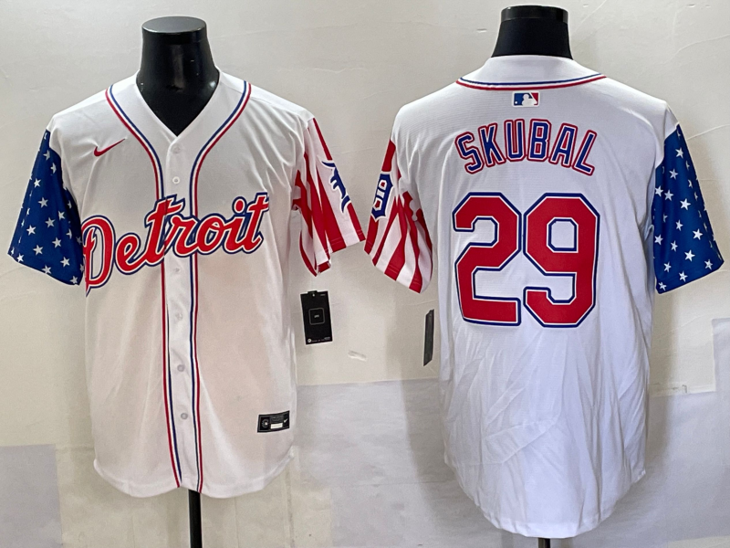 Men's Detroit Tigers Tarik Skubal White Replica Player Jersey