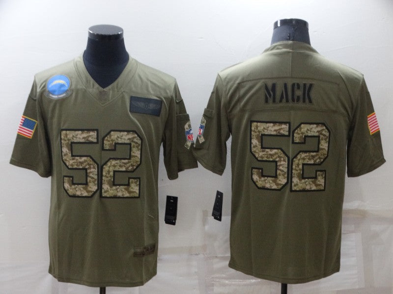 Men's Los Angeles Chargers Khalil Mack #52 Brown Game Player Jersey1