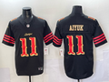 Men's San Francisco 49ers Brandon Aiyuk Black 2025 Rivalries Collection Game Jersey