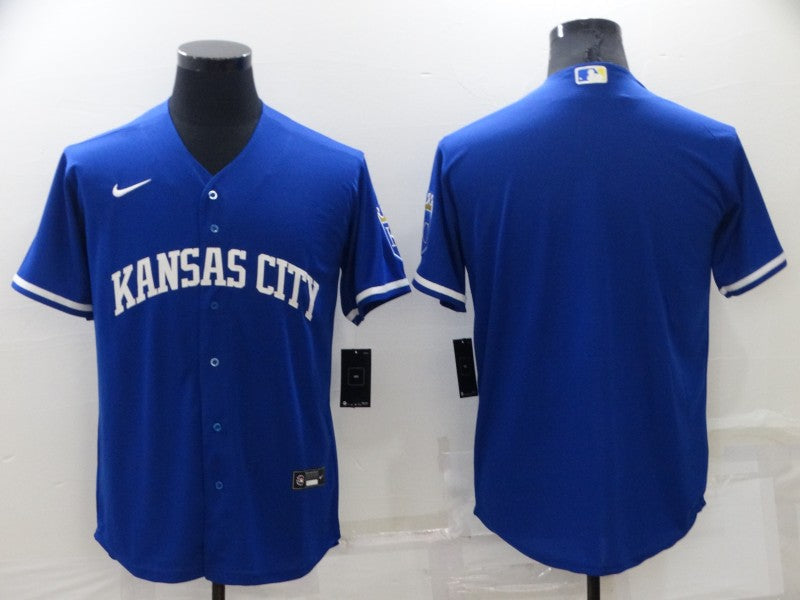 Men's Kansas City Royals Royal Alternate Replica Team Blank Jersey1