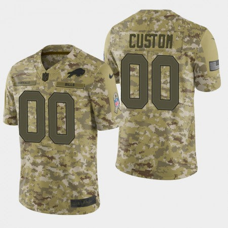 Men's Buffalo Bills Customized Camo Salute To Service  Stitched Limited Jersey