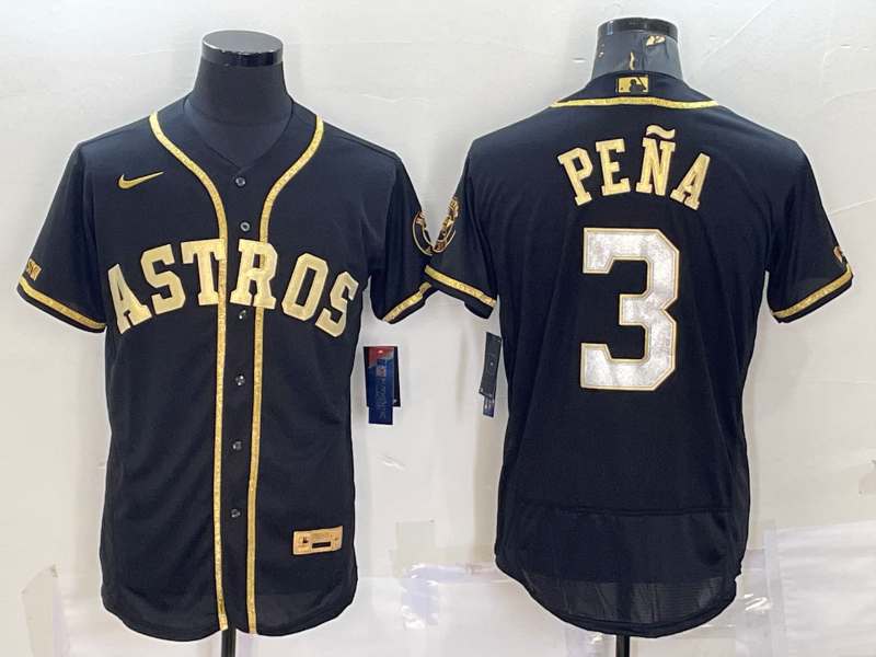 Men's Houston Astros Jeremy Pena Black Replica Team Jersey