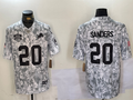 Men's Detroit Lions Barry Sanders Arctic Camo 2024 Salute to Service Retired Player Limited Jersey