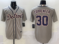 Men's Detroit Tigers Kerry Carpenter Gray Replica Player Jersey
