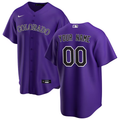 Men's Colorado Rockies Purple Alternate Replica Custom Jersey1