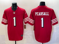Men's San Francisco 49ers Brock Pearsall #1 Scarlet Alternate Game Player Jersey
