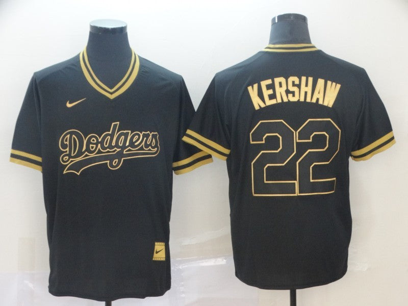 Men's Los Angeles Dodgers Clayton Kershaw Black Fashion Stitched Jersey
