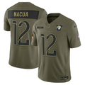 Men's Los Angeles Rams Puka Nacua  Olive 2025 Salute to Service Limited Jersey