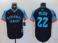 Men's National League Christian Yelich #22 Navy 2024  All-Star Game Limited Player Jersey1