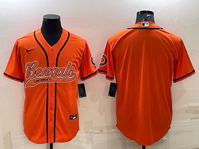 Men's Cincinnati Bengals Orange Blank Jersey2