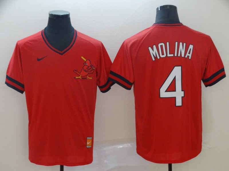 Men's St. Louis Cardinals Yadier Molina Red Stitched Jersey