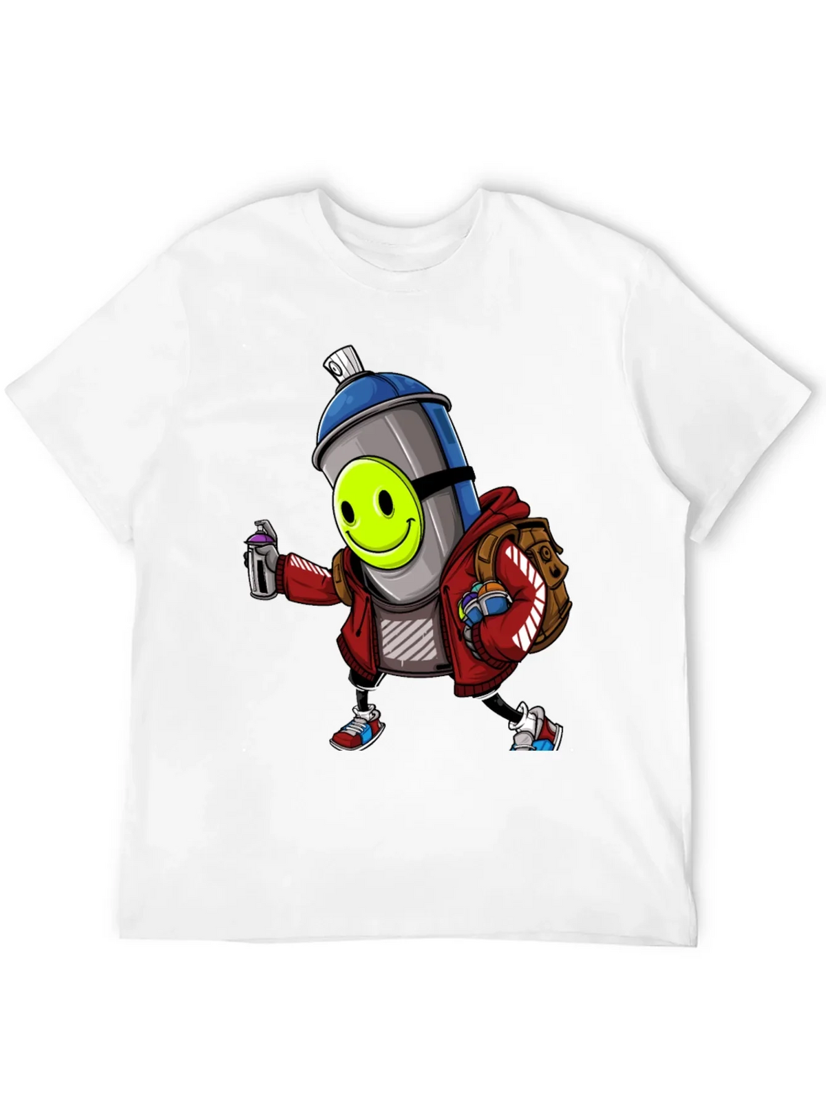 Cartoon Graffiti Spray Can T-Shirt