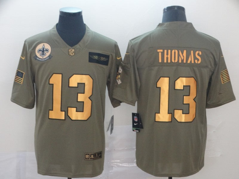 Men's New Orleans Saints Michael Thomas #13 Brown Player Game Jersey1