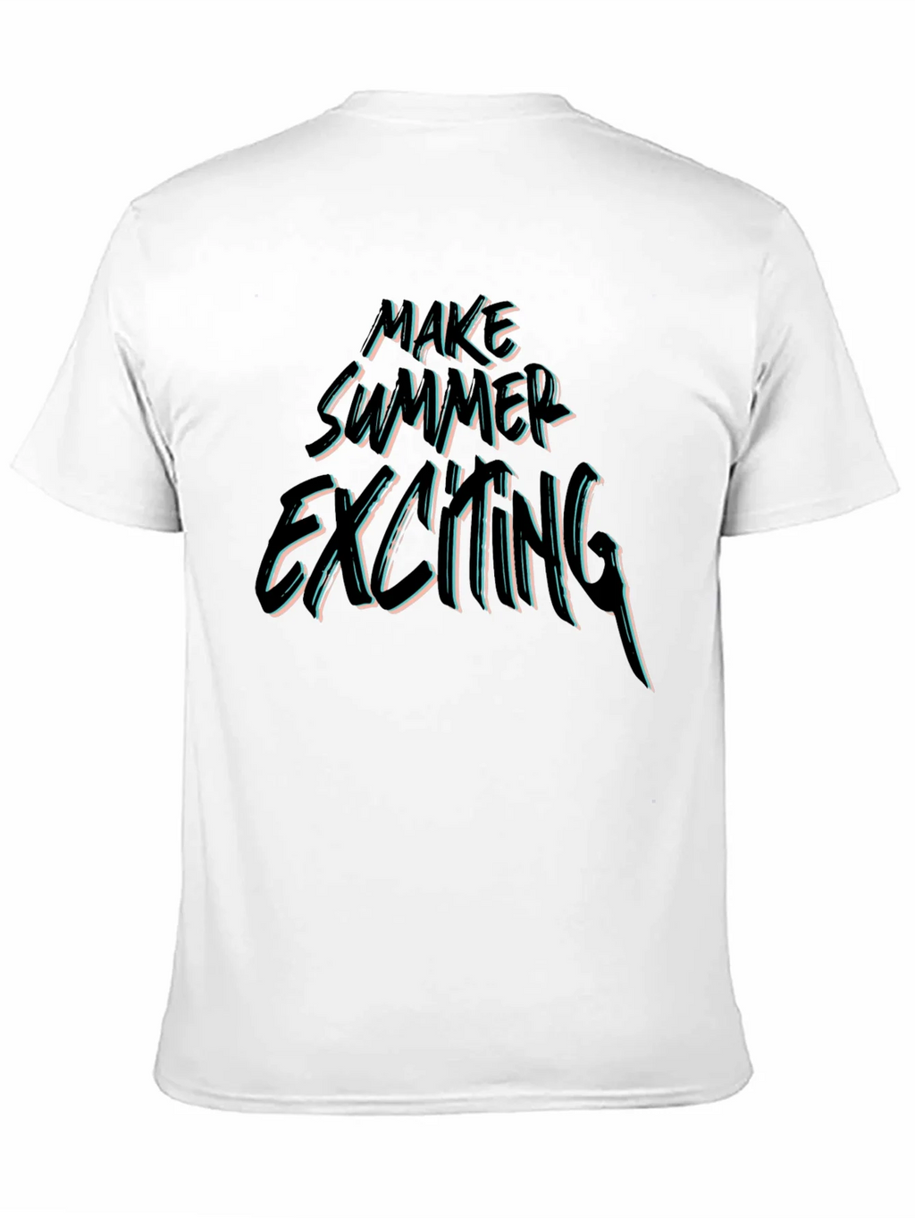Make Summer Exciting Black Graphic Tee