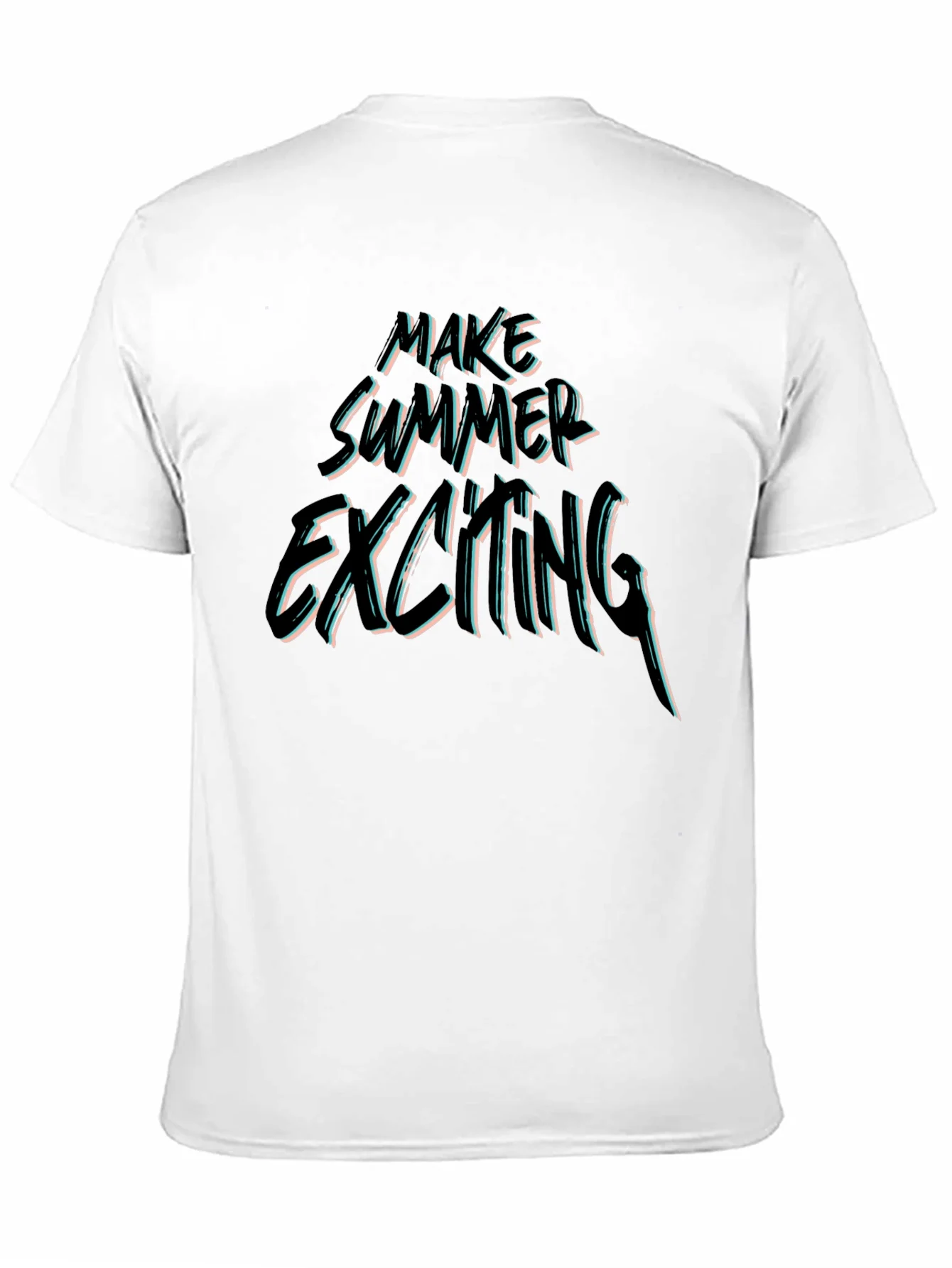 Make Summer Exciting Black Graphic Tee