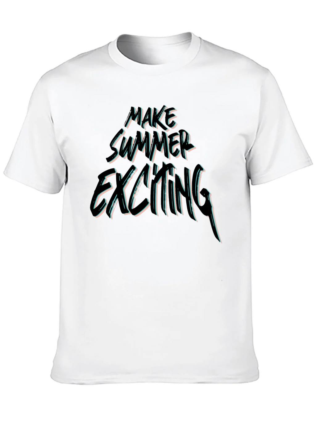 Make Summer Exciting Black Graphic Tee
