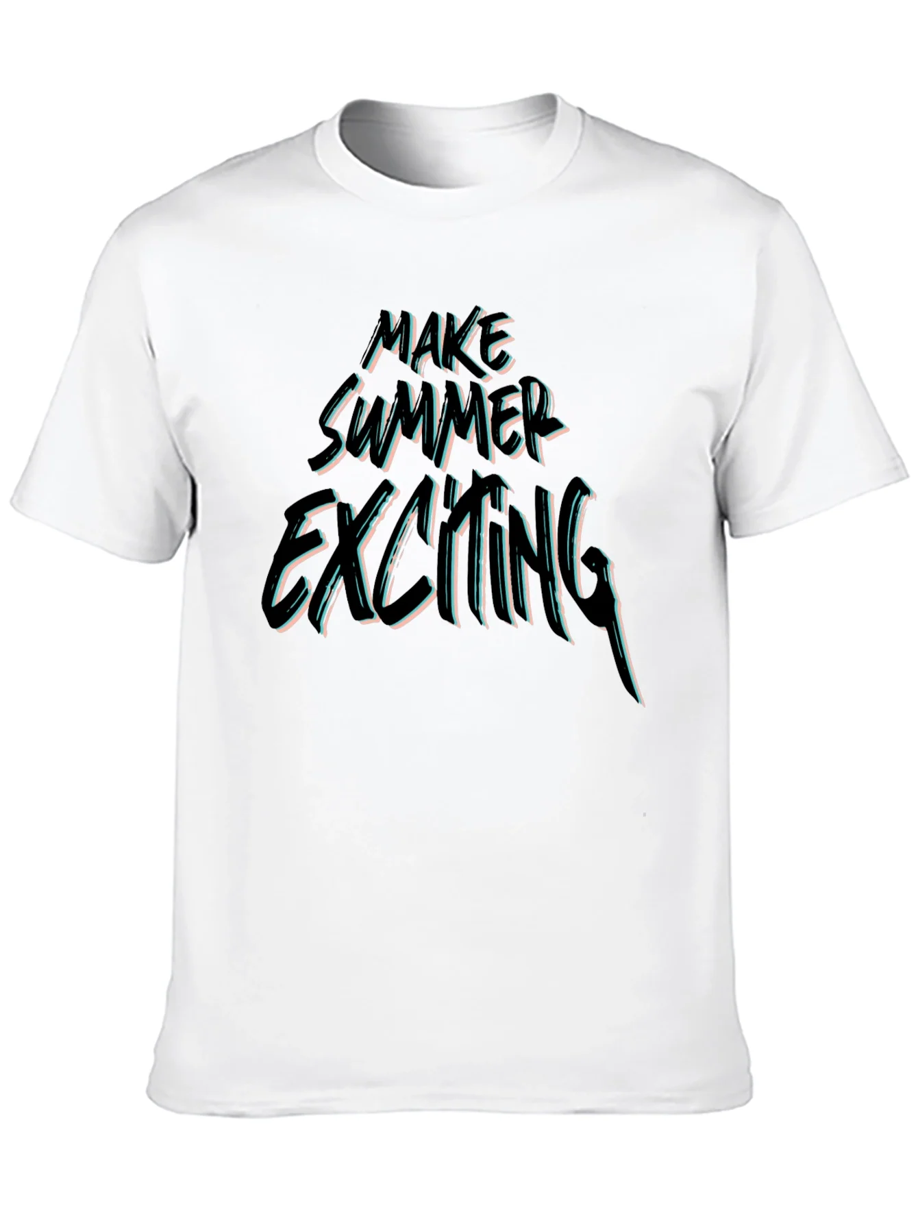 Make Summer Exciting Black Graphic Tee