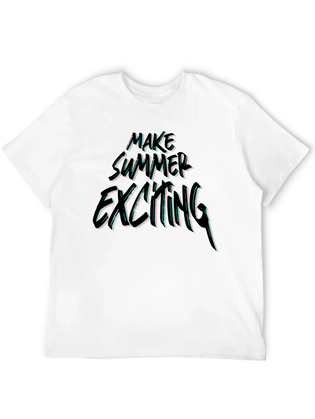 Make Summer Exciting Black Graphic Tee