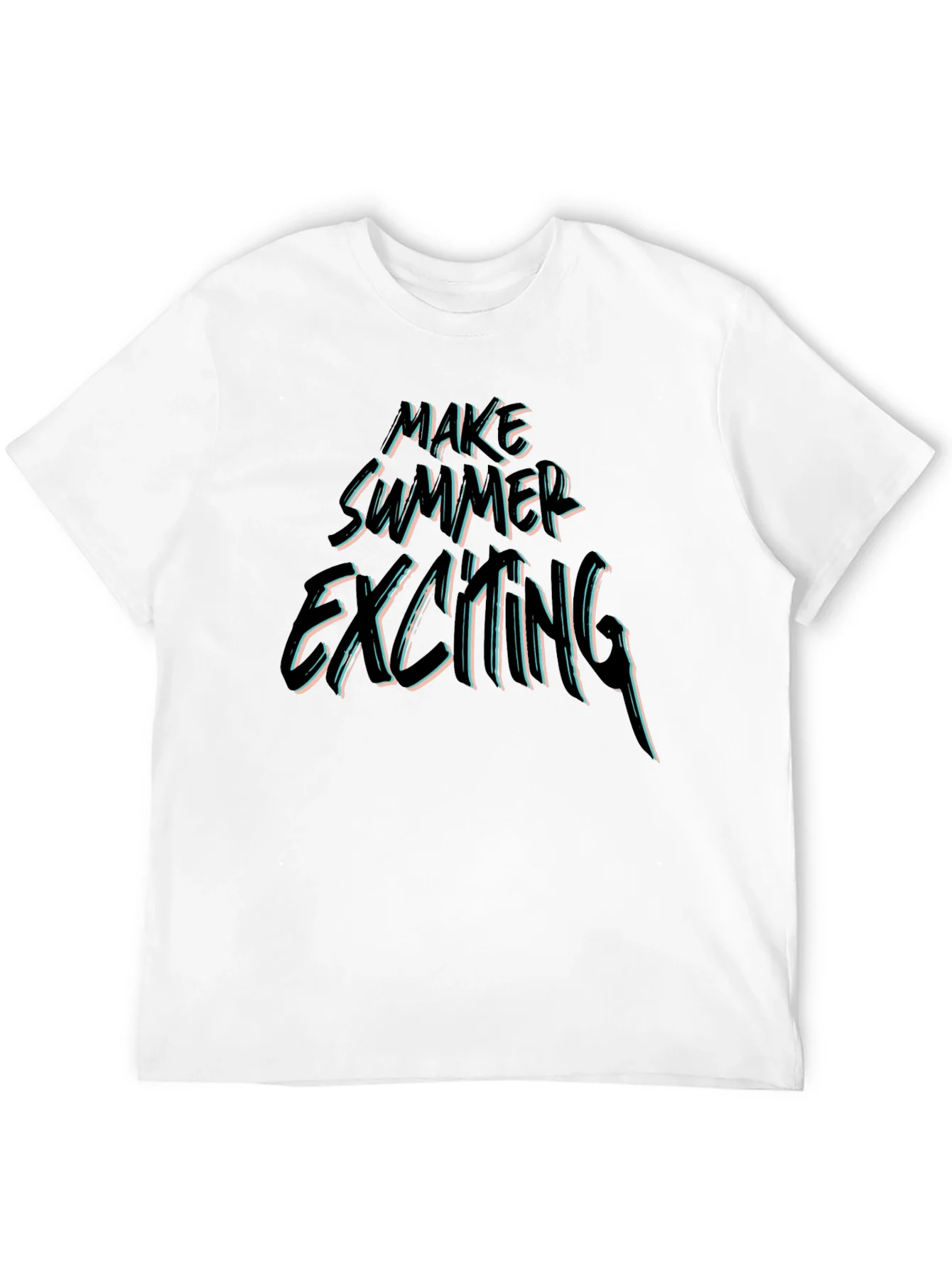 Make Summer Exciting Black Graphic Tee