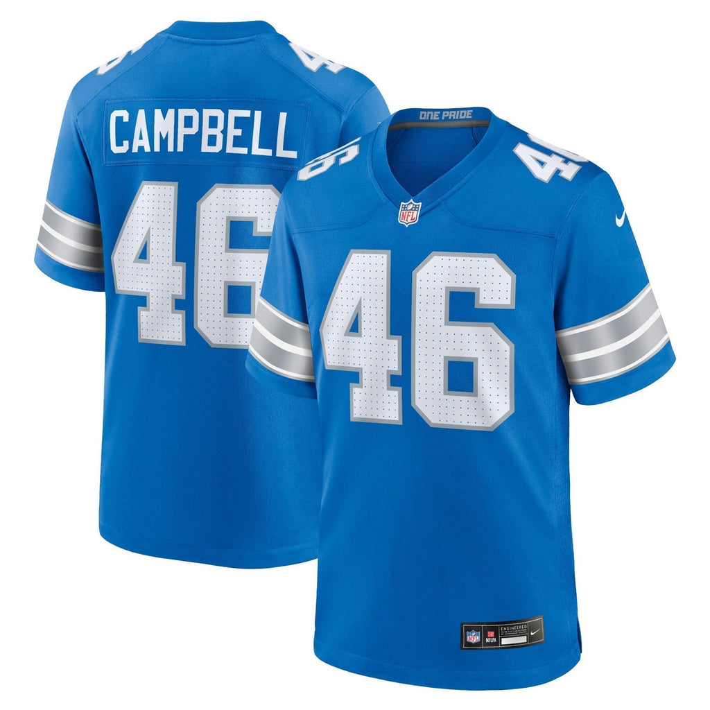 Jack Campbell Detroit Lions  Game Jersey - Blue