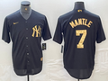 Men's New York Yankees Mickey Mantle Black Limited Player Jersey