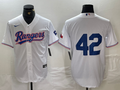 Men's Texas Rangers White 2024 Jackie Robinson Day Home Limited Jersey
