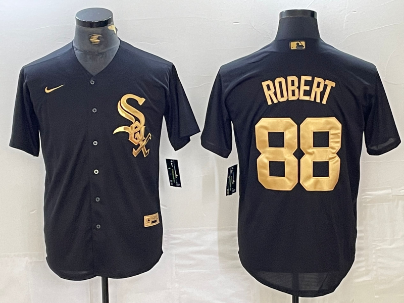 Men's Chicago White Sox Luis Robert Jr. Black Replica Team Jersey