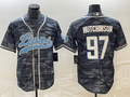 Men's Detroit Lions Aidan Hutchinson Grey Camouflage Game Jersey Joint Edition