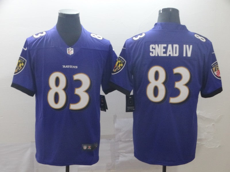 Men's Baltimore Ravens Willie Snead IV Purple Game Jersey