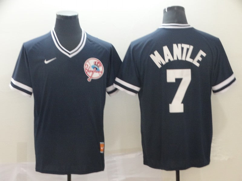 Men's New York Yankees Mickey Mantle Navy Replica Player Jersey