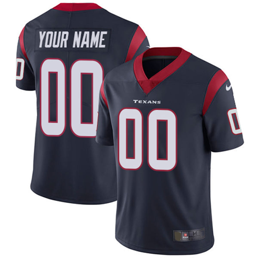 Men's Houston Texans Navy Custom Game Jersey