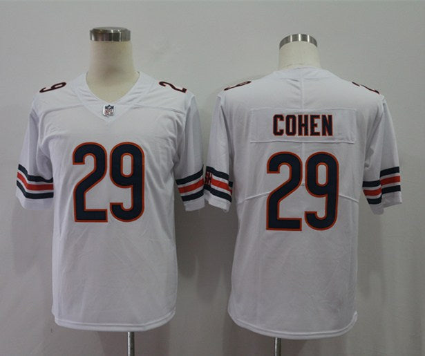 Men's Chicago Bears Tarik Cohen #29 White Player Game Jersey1