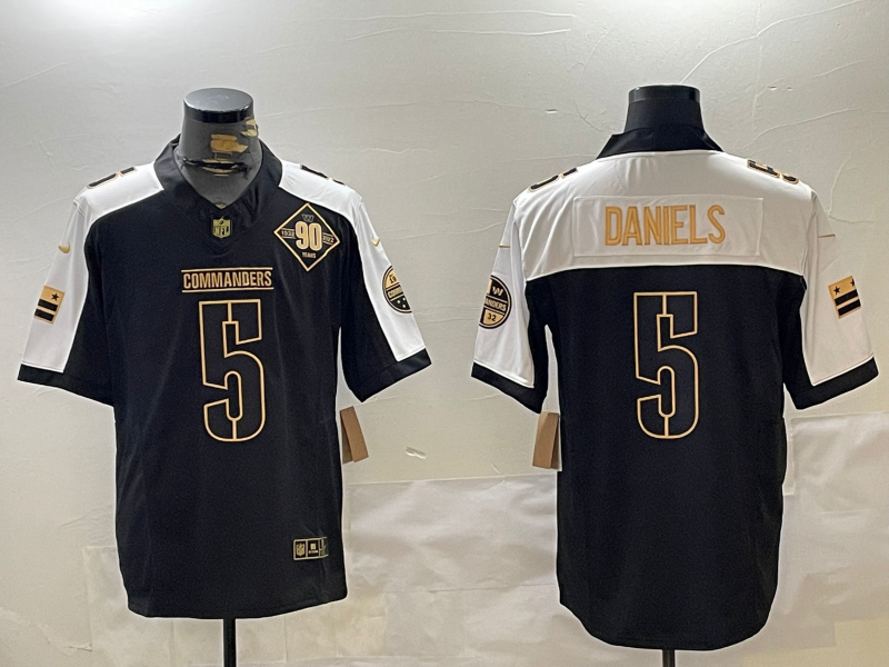 Men's Washington Commanders Jayden Daniels Black Game Player Jersey