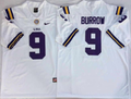 Men's LSU Tigers Joe Burrow White Player Game Jersey