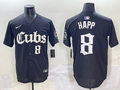 Men's Chicago Cubs Ian Happ Black Game Player Jersey